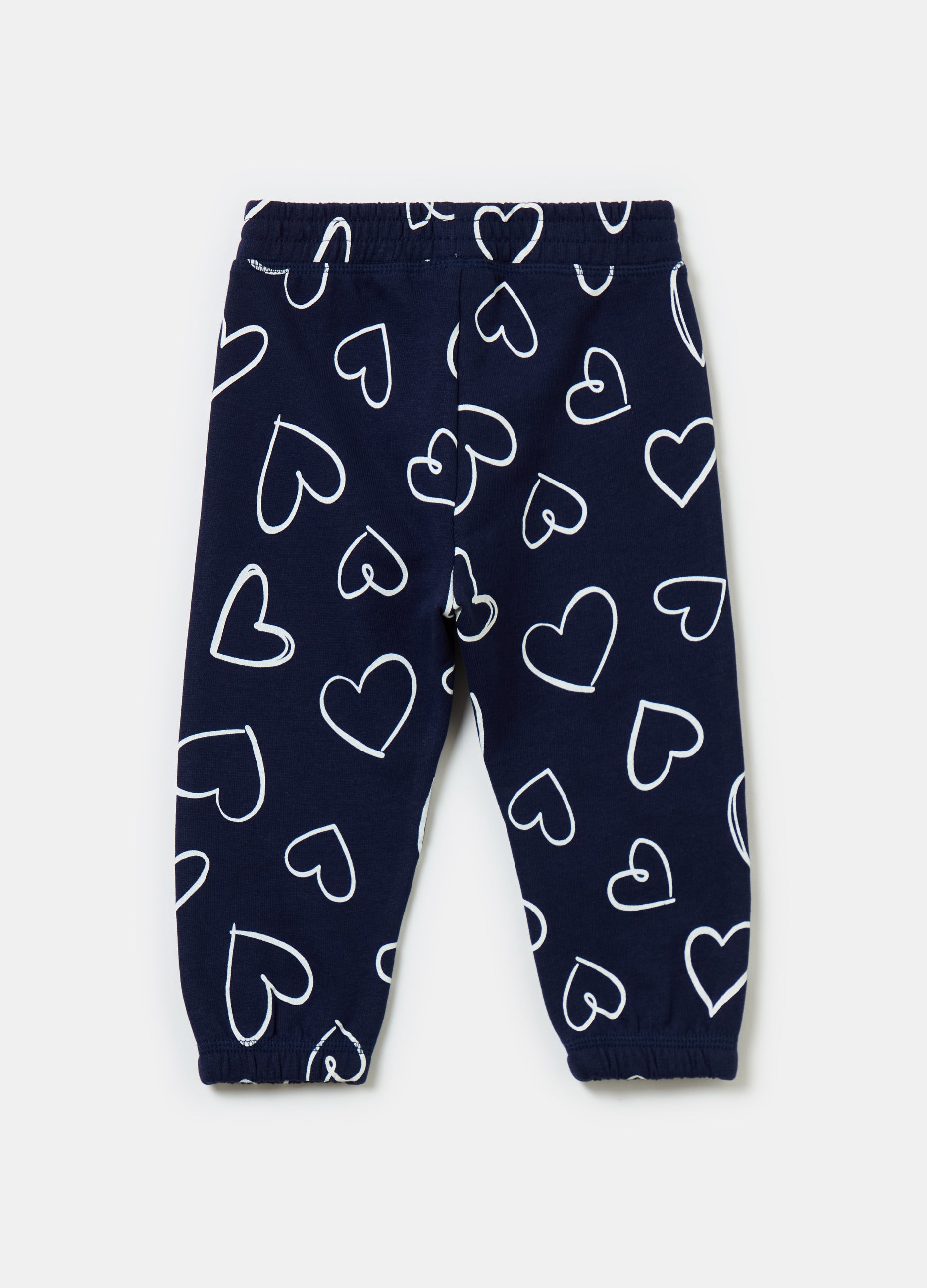 Joggers With Elasticated Edging And Print