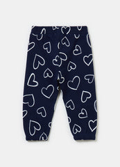 Joggers With Elasticated Edging And Print