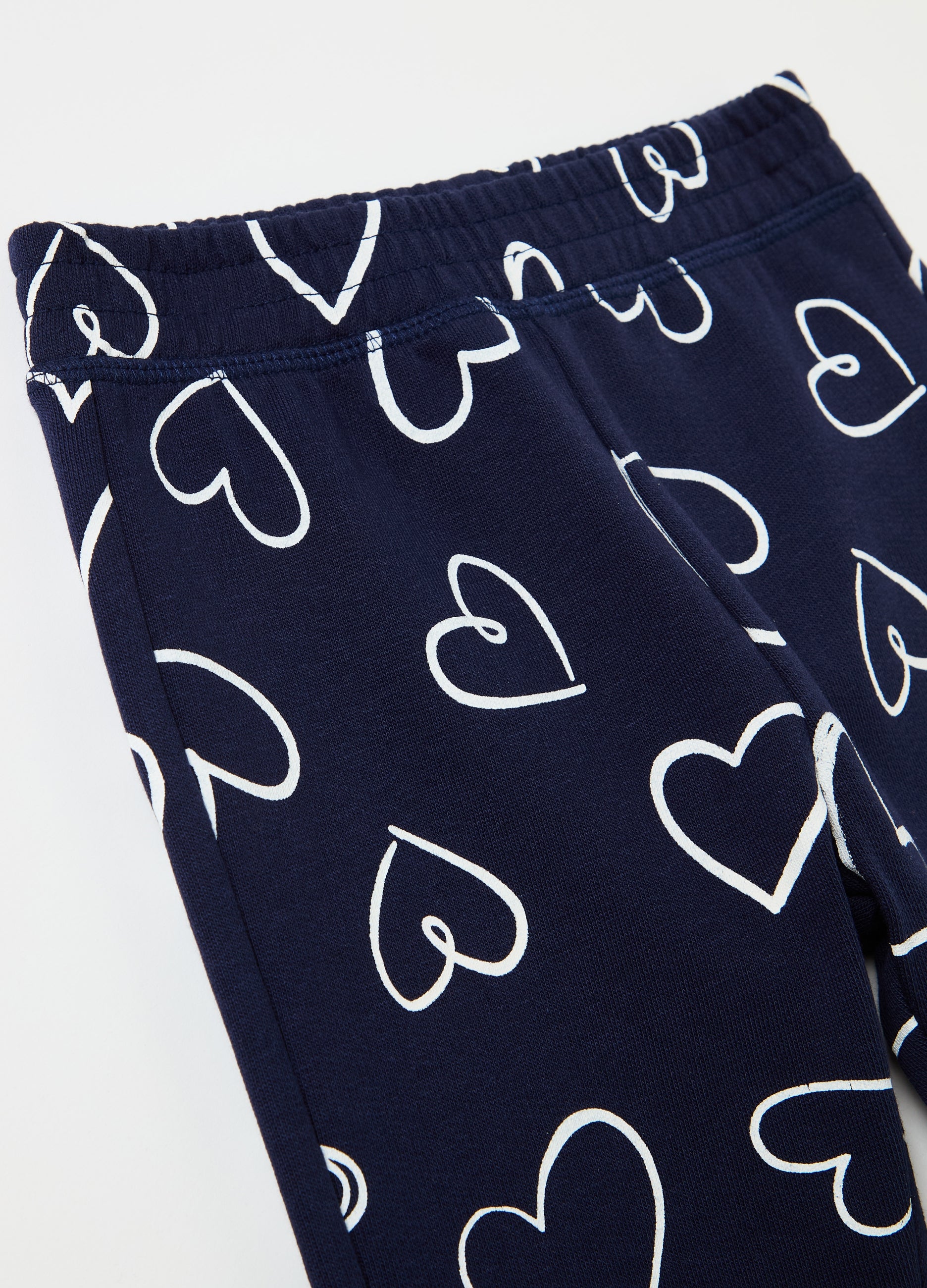 Joggers With Elasticated Edging And Print