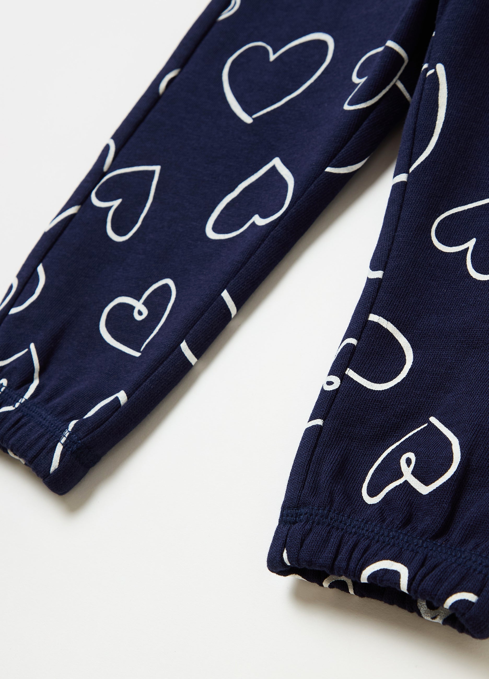 Joggers With Elasticated Edging And Print