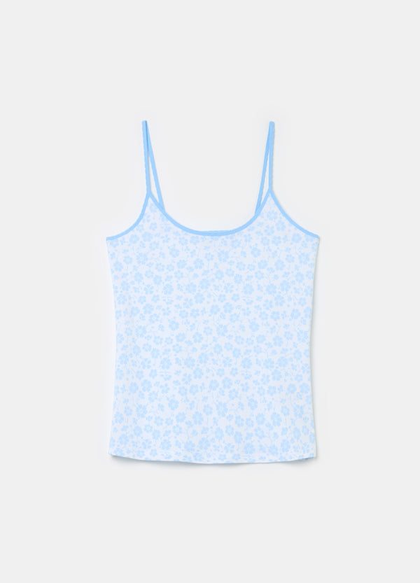 Ovs Pyjama Top With Small Flowers Print