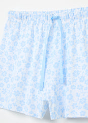 Pyjama Shorts With Small Flowers Print