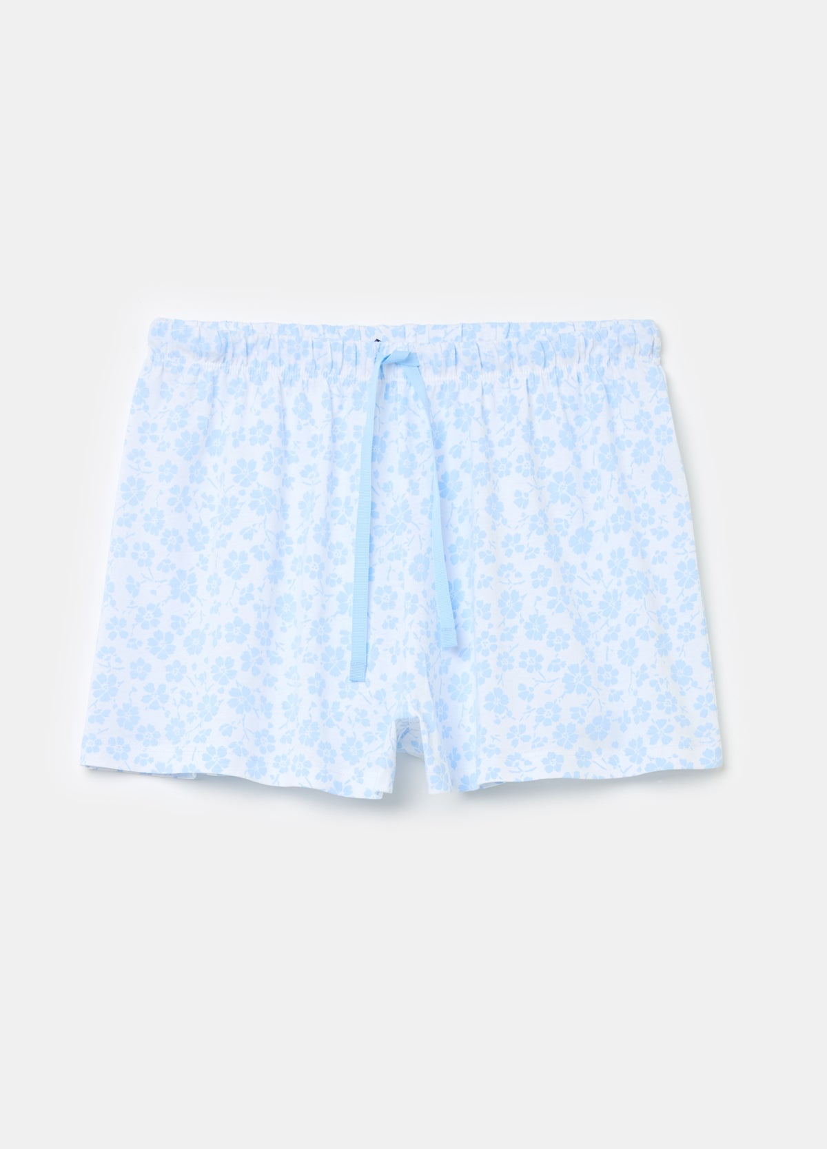 Pyjama Shorts With Small Flowers Print