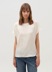 Satin Blouse With Kimono Sleeves