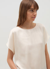 Satin Blouse With Kimono Sleeves