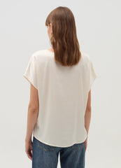 Satin Blouse With Kimono Sleeves