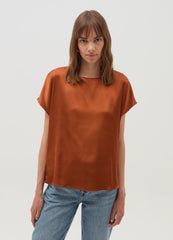 Ovs Satin Blouse With Kimono Sleeves