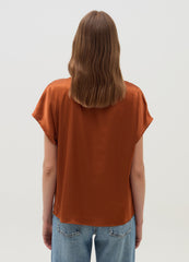 Ovs Satin Blouse With Kimono Sleeves