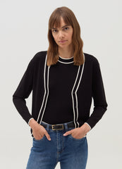 Cardigan With Contrasting Trim
