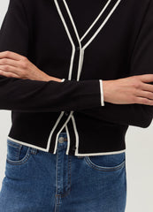 Cardigan With Contrasting Trim
