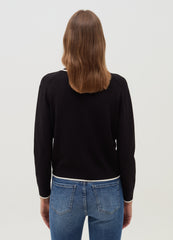 Cardigan With Contrasting Trim