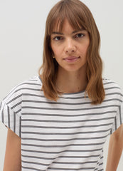 Striped T-Shirt With Kimono Sleeves
