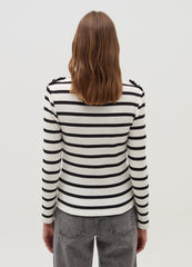 T-Shirt With Long Sleeves And Jewel Buttons