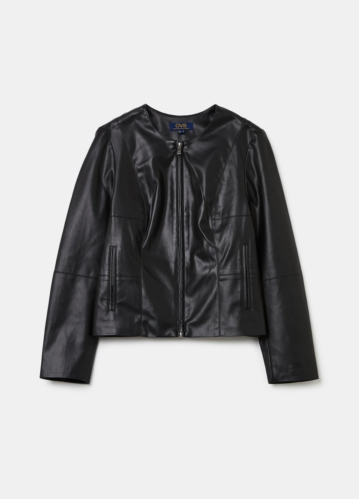 Biker Jacket With Shiny Effect
