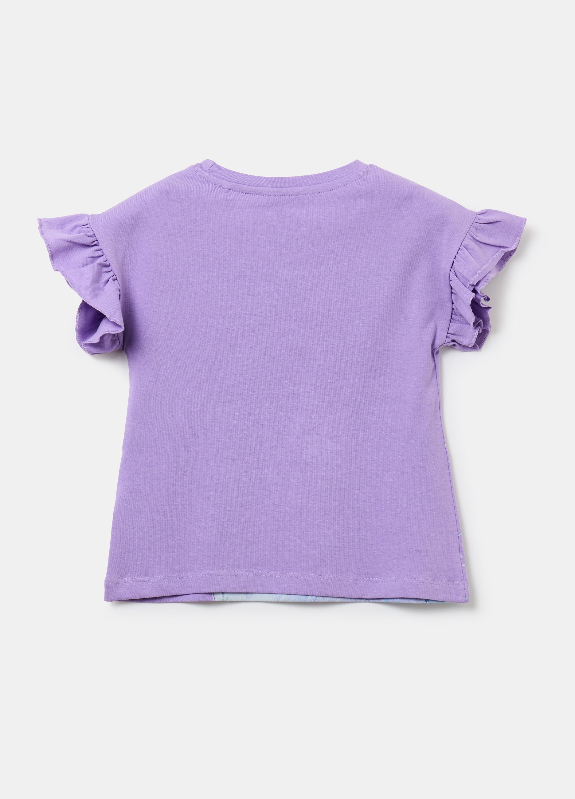 T-Shirt With Sequins And Elsa Print