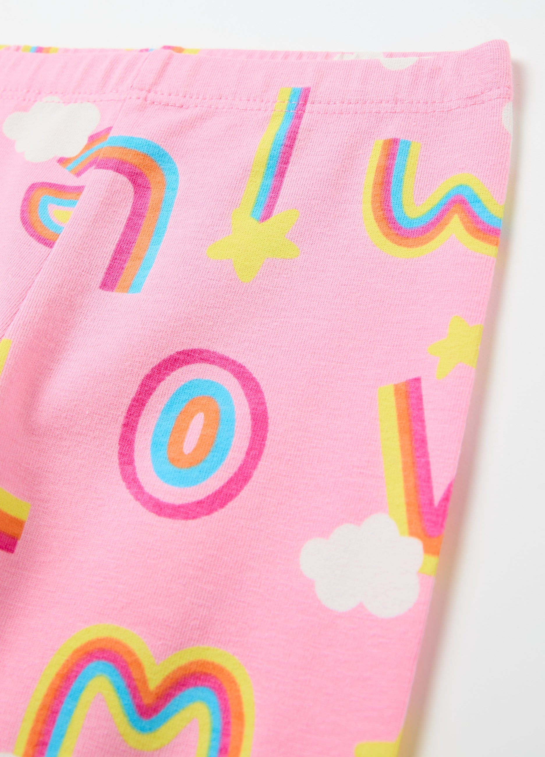 Printed Stretch Cotton Leggings