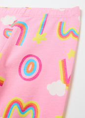 Printed Stretch Cotton Leggings