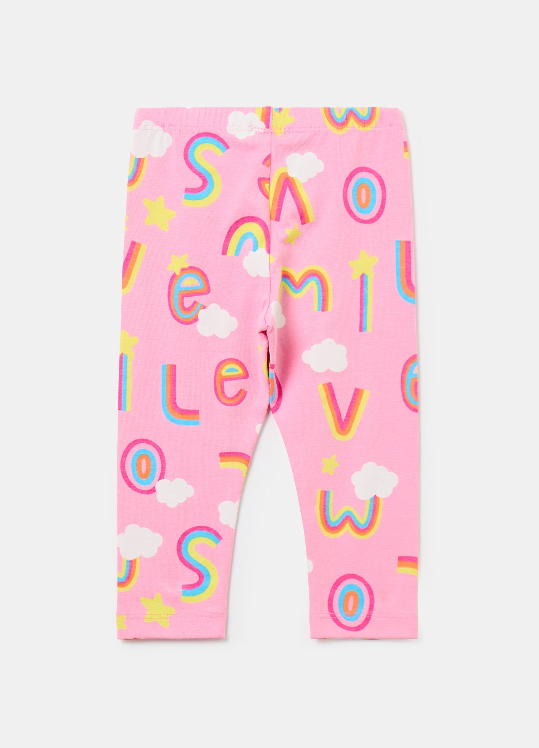 Printed Stretch Cotton Leggings