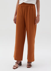 Crinkle-Effect Fluid Trousers