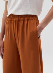 Crinkle-Effect Fluid Trousers