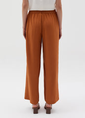 Crinkle-Effect Fluid Trousers
