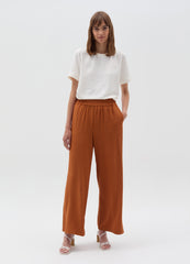 Crinkle-Effect Blouse With Small Splits