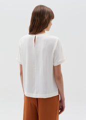 Crinkle-Effect Blouse With Small Splits