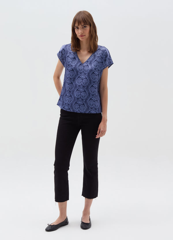 Ovs Satin Blouse With V Neck