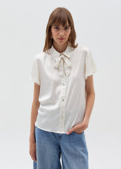 Ovs Blouse With Foulard And Jewel Buttons