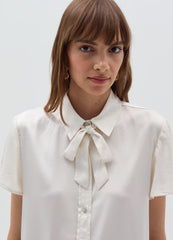 Ovs Blouse With Foulard And Jewel Buttons