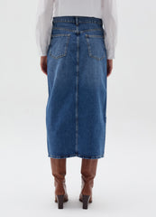 Midi Pencil Skirt In Denim