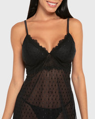 Isla & Evie Mesh Midi Slip with Removable Straps