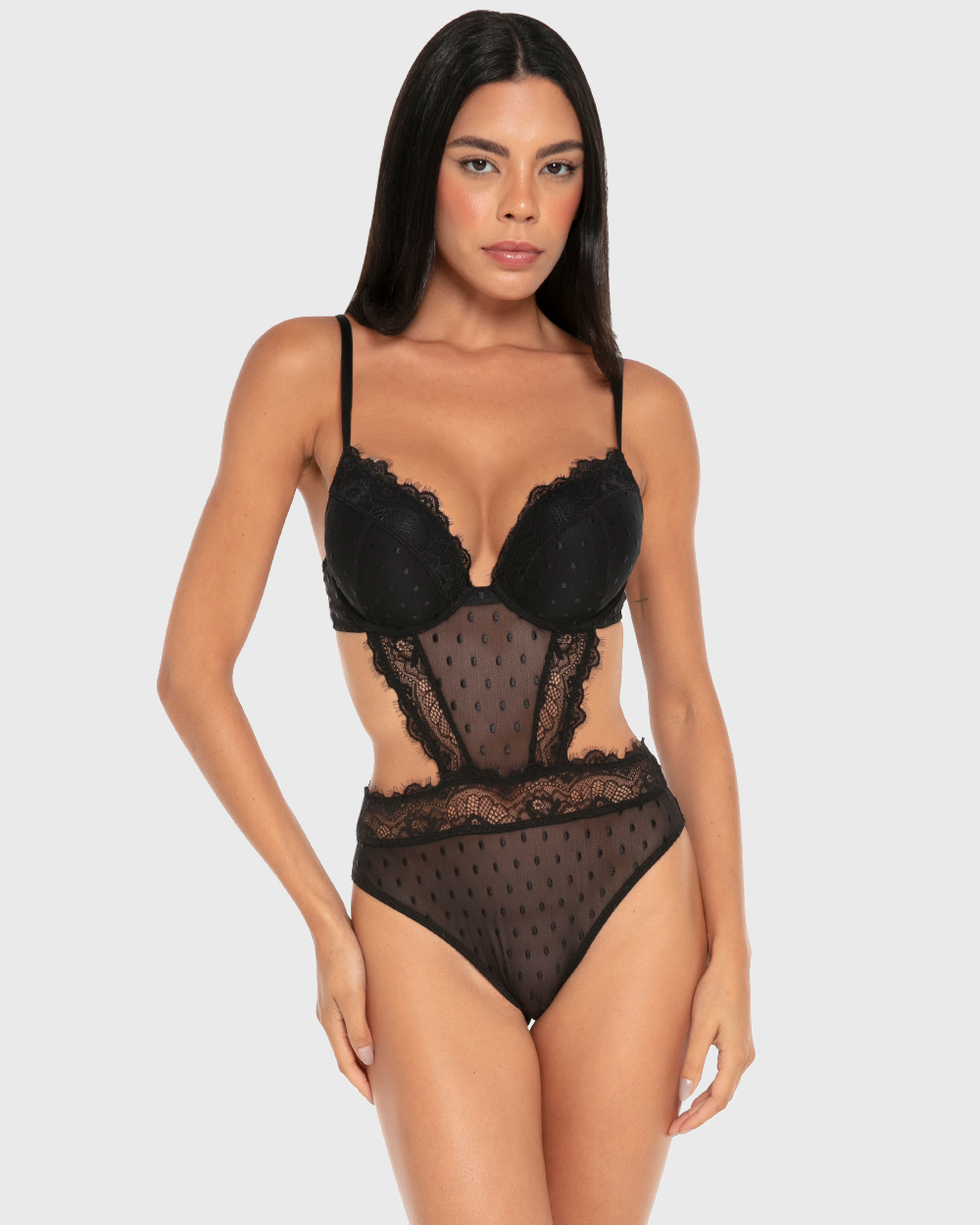 Isla & Evie Mesh Push-Up Bodysuit