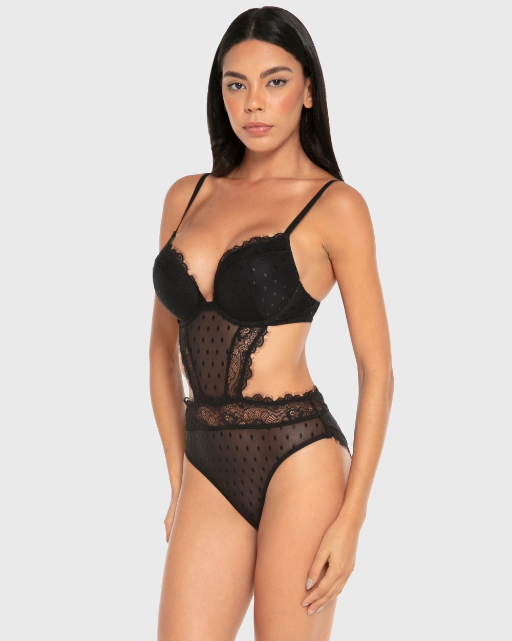 Isla & Evie Mesh Push-Up Bodysuit
