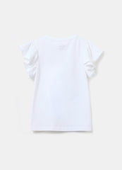 T-Shirt With Elsa Print And Applications