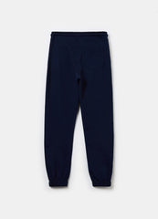 Ovs Solid Colour Fleece Joggers With Drawstring