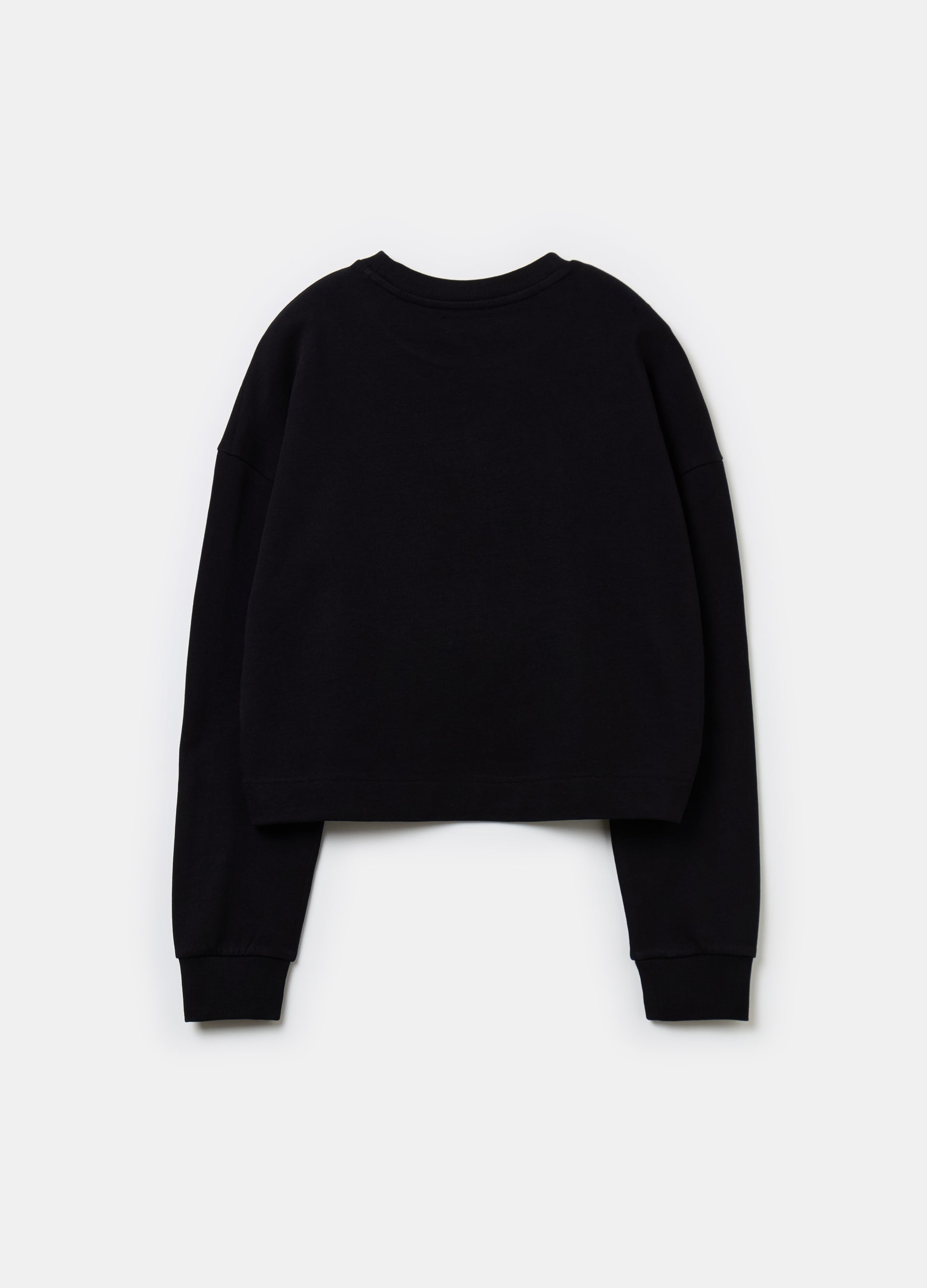 Crop Sweatshirt With Print