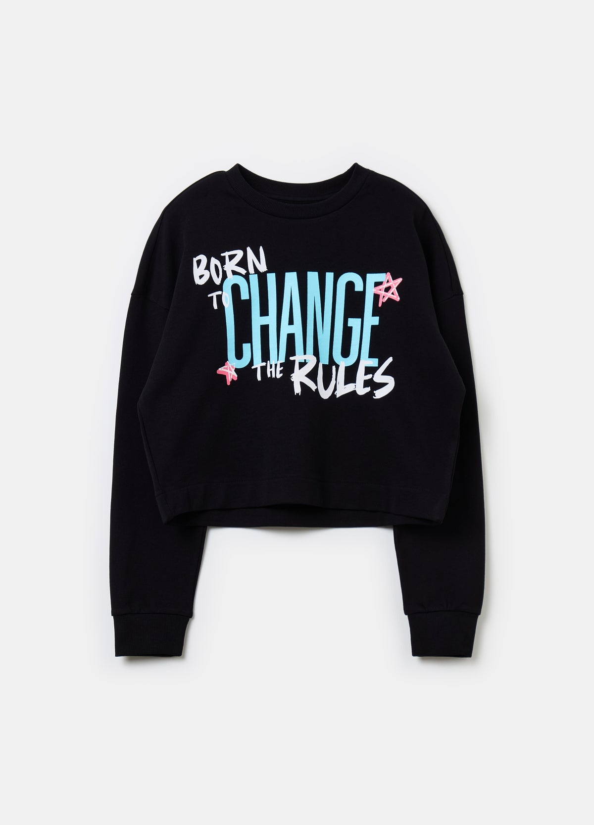 Crop Sweatshirt With Print