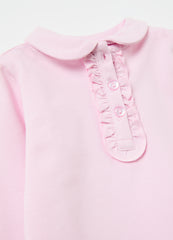 Piquet Polo Shirt With Frills