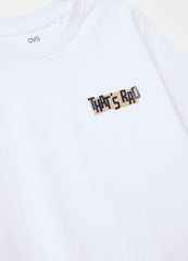Ovs Crew-Neck T-Shirt With Printed Lettering