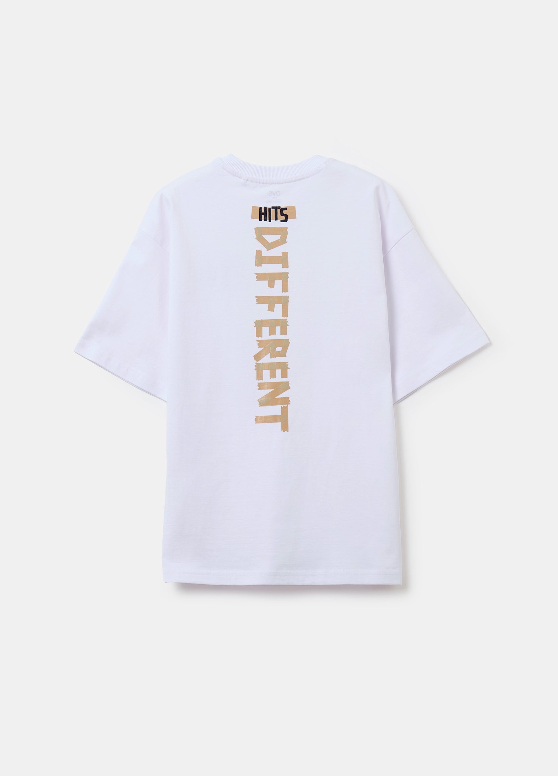 Ovs Crew-Neck T-Shirt With Printed Lettering