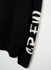 Oversized Pullover With Jacquard Lettering