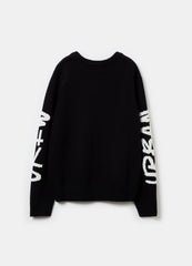 Oversized Pullover With Jacquard Lettering
