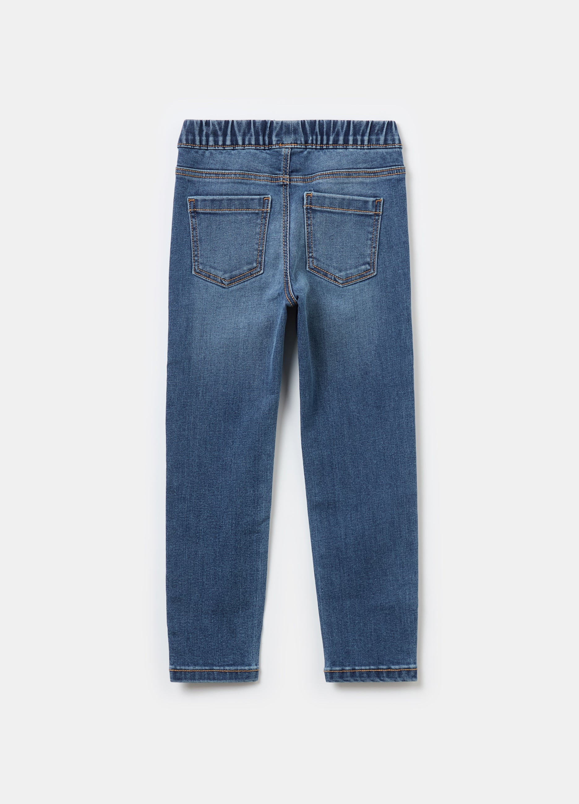 Skinny-Fit Jeggings With Fading