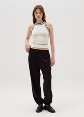 Ovs Pull-On Trousers With Raised Stitching