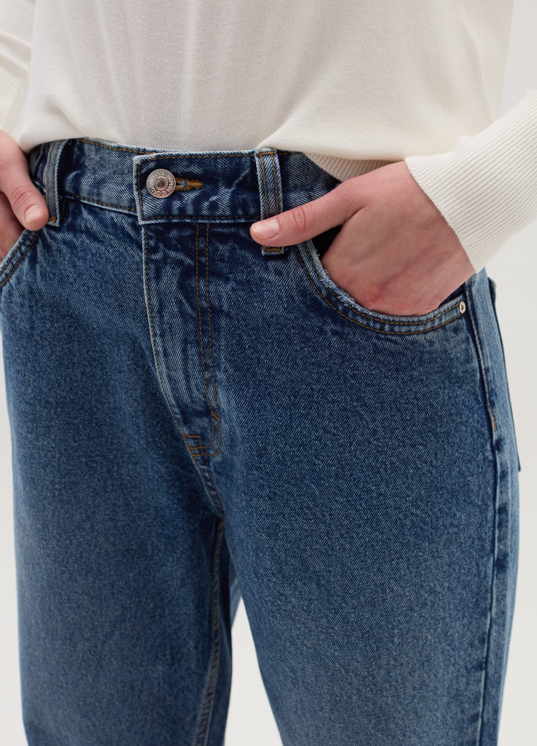 Ovs Mum-Fit Acid Wash Jeans