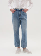Mum-Fit Acid Wash Jeans