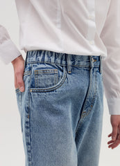 Mum-Fit Acid Wash Jeans