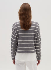 Long-Sleeved T-Shirt With Micro Waffle Weave