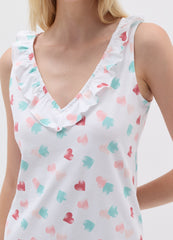 Nightdress With Hearts Print